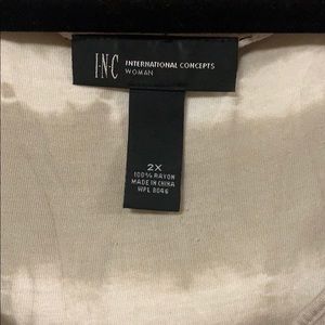 INC International Concepts Tops - grey & white tye-dye tank INC International Concepts Tops - grey & white tye-dye tank
